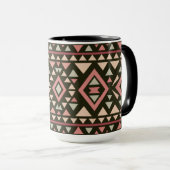 Modern Geometric Southwest Style Tasse (VorderseiteRechts)