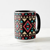 Modern Geometric Southwest Style Tasse (VorderseiteRechts)