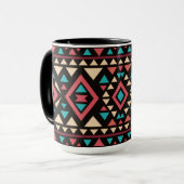 Modern Geometric Southwest Style Tasse (Vorderseite Links)