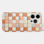Modern Geometric Square Case - Terracotta, Cream  (Rückseite (Horizontal))