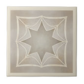 Modern Geometric Starburst Pat#28 Greige ID1192 Fliese (Vorderseite)