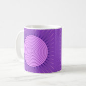 Modern Geometric Sunburst - Amethyst Lila Kaffeetasse (Vorderseite Links)