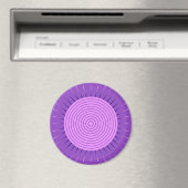 Modern Geometric Sunburst - Amethyst Lila Magnet (In Situ (Geschirrspüler))