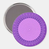 Modern Geometric Sunburst - Amethyst Lila Magnet (Vorderseite/Rückseite)