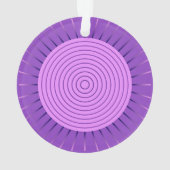 Modern Geometric Sunburst - Amethyst Lila Ornament (Rückseite)
