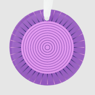 Modern Geometric Sunburst - Amethyst Lila Ornament