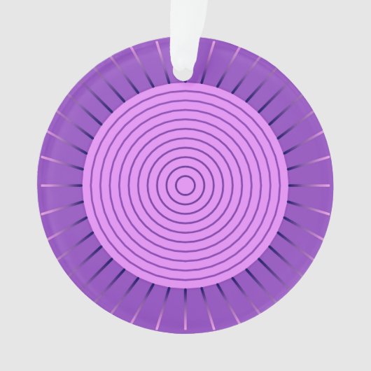 Modern Geometric Sunburst - Amethyst Lila Ornament (Vorderseite)
