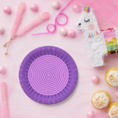 Modern Geometric Sunburst - Amethyst Lila Pappteller (Party)
