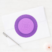Modern Geometric Sunburst - Amethyst Lila Runder Aufkleber (Umschlag)