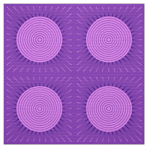 Modern Geometric Sunburst - Amethyst Lila Stoff
