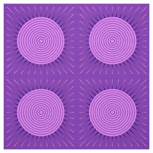 Modern Geometric Sunburst - Amethyst Lila Stoff (Muster)