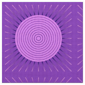 Modern Geometric Sunburst - Amethyst Lila Stoff (Nahaufnahme)