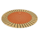 Modern Geometric Sunburst - Mandarin Orange Schneidebrett (Ecke)