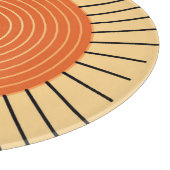 Modern Geometric Sunburst - Mandarin Orange Schneidebrett (Ecke)