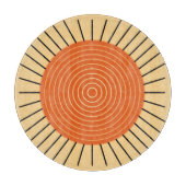 Modern Geometric Sunburst - Mandarin Orange Schneidebrett (Vorderseite)