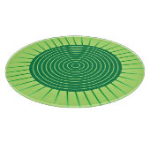 Modern Geometric Sunburst - Smaragdgrün und Limon Schneidebrett (Ecke)