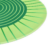 Modern Geometric Sunburst - Smaragdgrün und Limon Schneidebrett (Ecke)