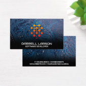 Modern Geometric Tech-Logo | Blue Circuit Board (Schreibtisch)