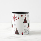 Modern Geometric & Traditional Christmas Collage Tasse (Zentrum)