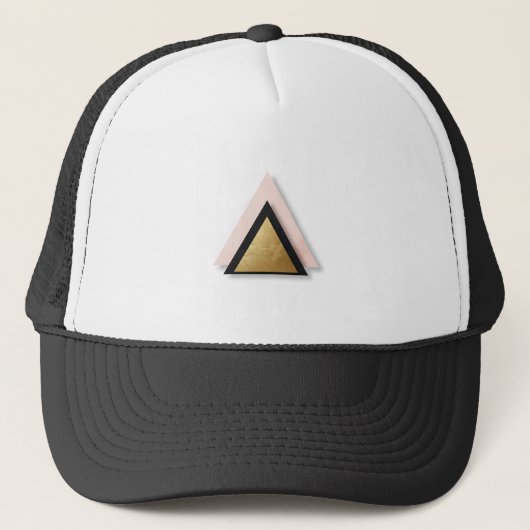 Modern Geometric Triangle Trucker Hat – Minimalist Truckerkappe (Vorderseite)