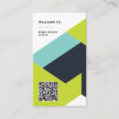 Modern Geometric Vertical Business Card Visitenkarte (Vorderseite)