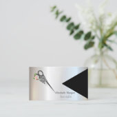 Modern Geometric Vintage Scissors Visitenkarte (Stehend Vorderseite)