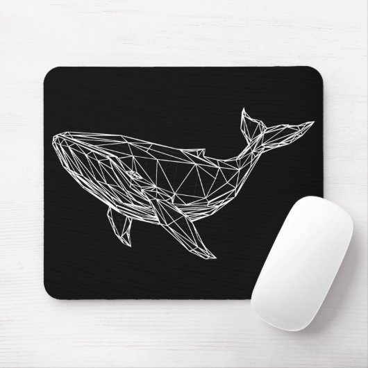 Modern Geometric Whale Mousepad (Mit Mouse)