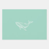 Modern Geometric Whale Wrapping Paper Geschenkpapier Set (Vorderseite 3)