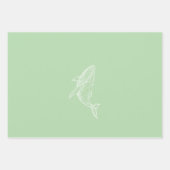 Modern Geometric Whale Wrapping Paper Geschenkpapier Set (Vorderseite 2)