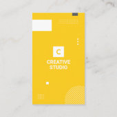 Modern Geometric Yellow and Gray, Professional Visitenkarte (Rückseite)