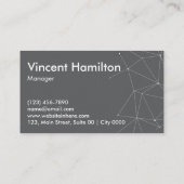 Modern Geometric ZenithEdge Partners Sleek Minimal Visitenkarte (Rückseite)