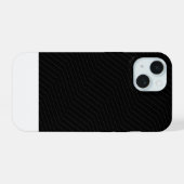 Modern Geometric Zig Zag Pattern Black & White iPhone 15 Hülle (Rückseite (Horizontal))