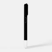 Modern Geometric Zig Zag Pattern Black & White iPhone 15 Hülle (Rechte Seite)