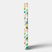 Modern geometrisch grün & peach Case-Mate iPhone hülle (Rückseite / Links)