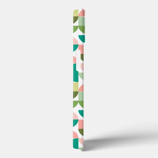 Modern geometrisch grün & peach Case-Mate iPhone hülle (Rückseite / Rechts)