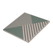 Modern geometrisch rosa Diagonal Streifen Schiefer Fliese (Seite)