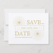 Modern geometrische Burst-Save the Date-Karte Save The Date (Vorderseite)