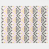 Modern geometrische Fliesen Dreieck Muster Pink Sc Fleecedecke (Vorderseite (Horizontal))
