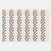 Modern geometrische Fliesen Dreieck Muster Pink Sc Geschenkpapier Set (Vorderseite)