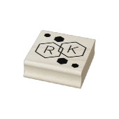Modern geometrische Hexagons Hochzeitmonogramm Gummistempel (Stempel)