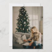 Modern | Geometrische Schneeflocken | ZollWeihnach Feiertagskarte (Rückseite)