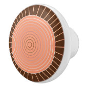 Modern geometrische Sonnenburst - Pfirsich und Bra Keramikknauf (Rechts)