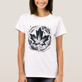 Modern geometrisches Ahornleaf T-Shirt (Vorderseite)