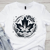 Modern geometrisches Ahornleaf T-Shirt