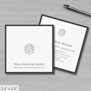 Modern Geometrisches Logo Quadratische Visitenkarte