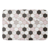 Modern geometrisches Marble Hexagon-Muster Badematte (Vorderseite)