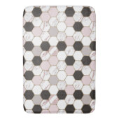 Modern geometrisches Marble Hexagon-Muster Badematte (Vorderseite Vertikal)