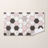 Modern geometrisches Marble Hexagon-Muster Badhandtuch Set (Handtuch)