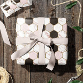 Modern geometrisches Marble Hexagon-Muster Geschenkpapier