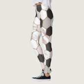 Modern geometrisches Marble Hexagon-Muster Leggings (Links)
